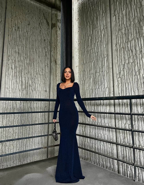 Twilight Shine Evening Gown Navy-Black