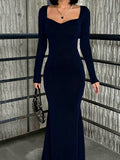 Twilight Shine Evening Gown Navy-Black