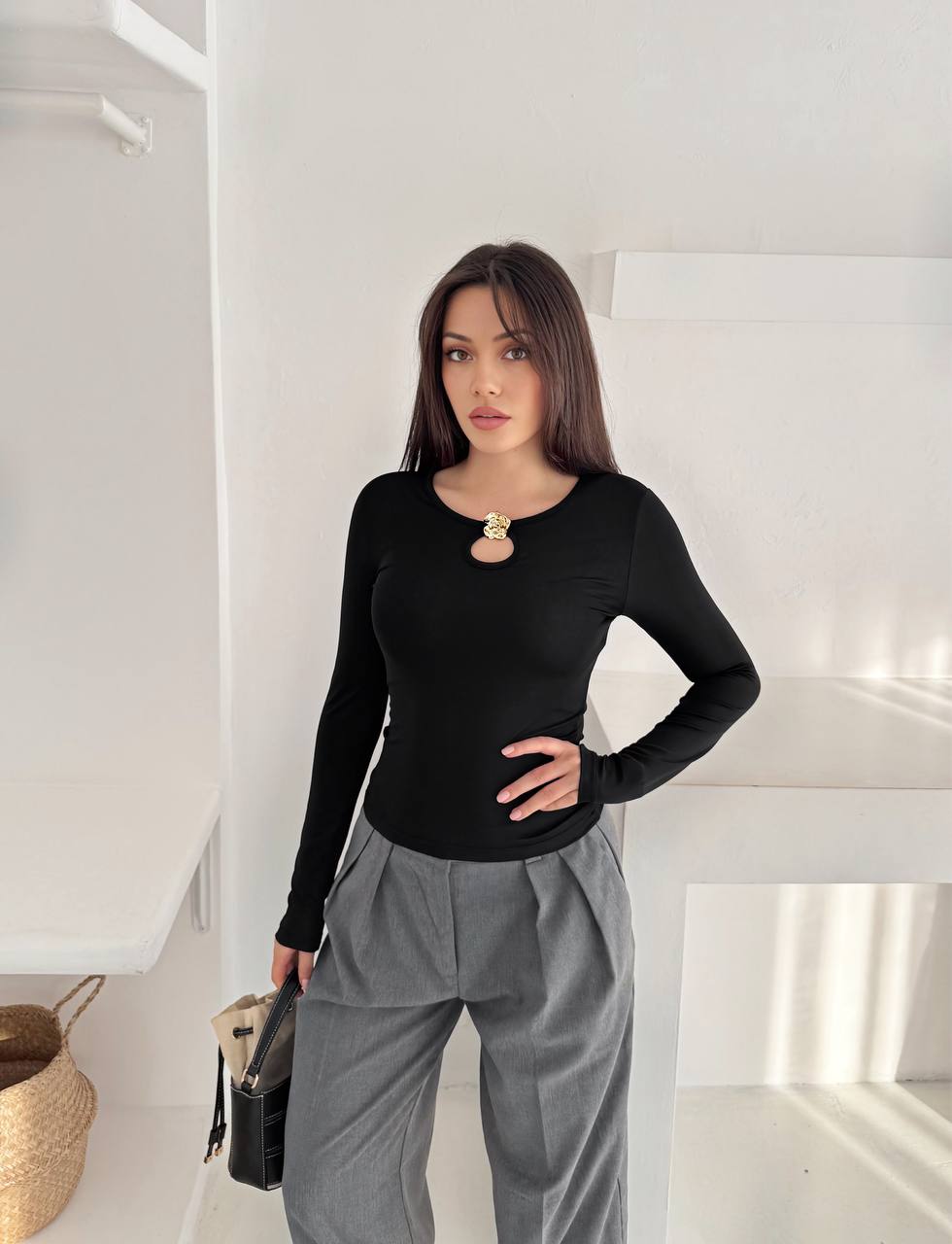 Golden Rose Detail Blouse