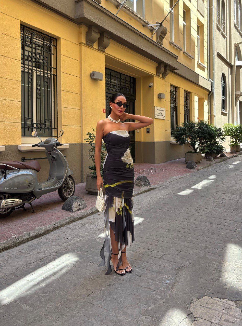 The Amara Floral Midi Dress