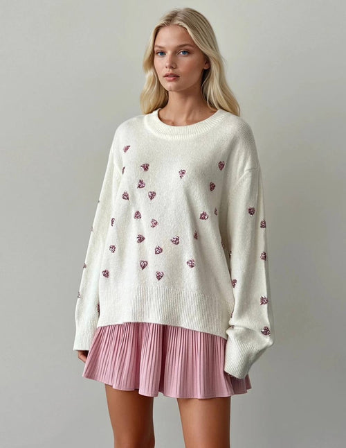 Sweet Sparkle Heart Sweater