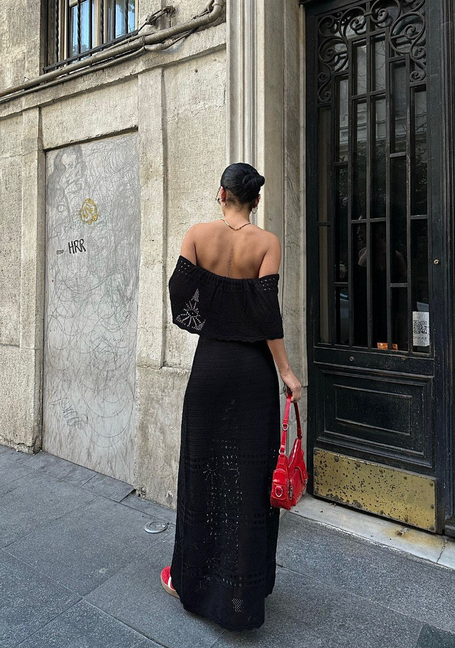 De luxe off-shoulder jurk