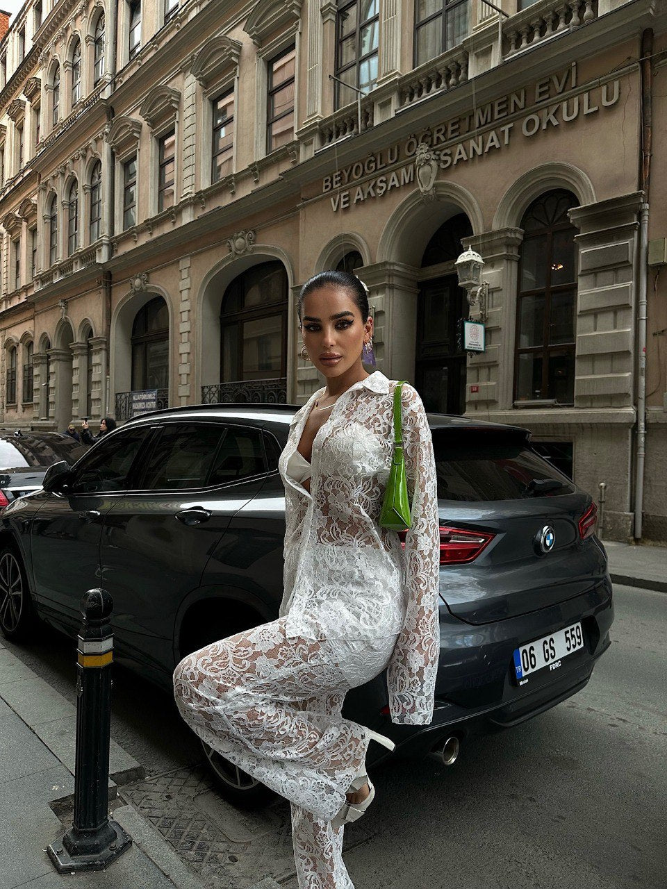 Floral Lace Shirt Set