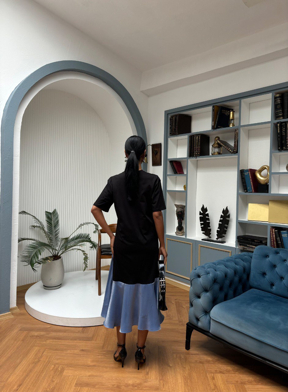 Satin Edge Casual Dress