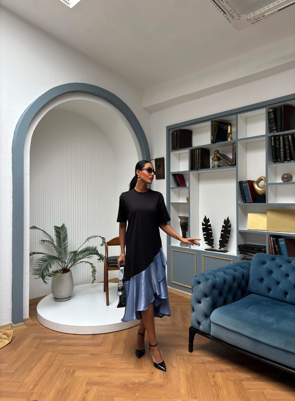 Satin Edge Casual Dress